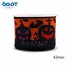 Cinta de Halloween con 6.3cm Cinta con Borde de Alambre Guirnalda de Cinta Lazo Cinta de Tela de Lino Imitación Decoración de Halloween