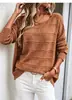 Suéter Pulôver Casual Feminino Popular Outono e Inverno Amazon Transfronteiriço Gola Redonda Manga Longa Crochê Vazado