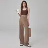 Pantalones Casuales de Entrenamiento al Aire Libre Pantalones de Running para Fitness Pantalones Rectos Sueltos Cintura Alta Pantalones Deportivos Pantalones de Yoga Pierna Ancha Mujer