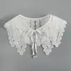 Hombro de Nube Brillante Mujer Tono Vibrante Mismo Estilo Traje Chino Cinturón de Encaje Cuello Falso Todo Fila Cuello Hueco Accesorios de Niña Chal Pequeño