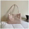 Bolsa Tote Vazada Tendência para Férias, Bolsa de Palha para Praia, Novo Estilo da Moda 2026, Bolsa de Ombro Única e Estilosa para Mãe e Filha