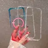 En Stock, Adecuado para Apple Ip17Promax Segunda Generación, Funda de Teléfono Magnética Transparente de Color Gradiente con Correa de Mano