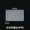 Proveedores de fabricantes pegamento de cristal tamaño de mesa pequeño ovalado amor rectangular redondo mesa taza de té base molde de silicona
