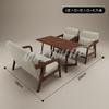 Conjunto de Mesa y Sillas de Madera Maciza para Cafetería de Moda, Sofá Cómodo Estilo Japonés, Cabina de Alto Nivel de Fábrica para Taberna, Bar, Tienda de Té de Leche