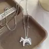 Colar com Pingente de Pônei Estilo Minimalista Moda High-End Nicho Corrente Longa Simples para Suéter Versátil para o Dia a Dia