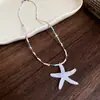 Collar de Concha de Estrella de Mar para Estilo de Vacaciones en la Costa Cadena para el Cuello Accesorios para Fotos y Dibujos Joyería Nueva de Lujo Ligero de Nicho para Mujer
