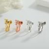 Pendientes de diamantes japoneses y coreanos, convertidor de clip de oreja de tornillo ajustable, accesorios de joyería de clip de oreja de perla sin perforar DIY