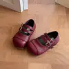 Zapatos Pequeños de Piel para Niñas 2026 Otoño Zapatos Mary Jane para Bebé Niña Zapatos de Una Sola Hebilla Bajos Zapatos de Princesa Elegantes para Niña con Velcro