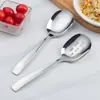 Cuchara de Comedor de Acero Inoxidable 316 Mango Largo Grande Cuchara Pública Cuchara de Sopa de Hotel Cuchara de Comedor Colador Pequeño Cuchara de Comedor para el Hogar