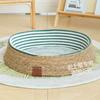 Ninho de Rattan para Gatos, Ninho Universal para Animais de Estimação para Todas as Estações, Ninho Casa para Gatos Japonesa Resistente a Arranhões, Respirável, Confortável, Lavável e que Não Solta Pelos