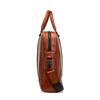 Bolsa de Documentos Personalizada de Couro Bovino de Primeira Camada, Couro Curtido Vegetal, Bolsa Simples para Computador, Pasta de Negócios Portátil Masculina de Couro Genuíno