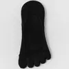 Calcetines de Cinco Dedos Tipo Barco para Mujer, Algodón Puro, Estilo Delgado de Verano, Resistentes al Olor, Antideslizantes, Bajos, Calcetines Invisibles con Dedos Separados, Calcetines Cortos Sin Costuras para Mujer en Verano