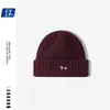 Touca Fofa de Lã Bordada com Desenho de Cachorrinho para Mulheres, Estilo Coreano de Inverno, Moda Versátil, Gorro de Tricô Protetor de Orelhas