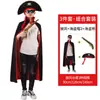Disfraz Familiar para Adultos Traje de Pirata Traje Capa Mascarada de la Muerte Fiesta Disfrazarse