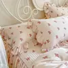 Lençol de baixo com elástico acolchoado estilo princesa e saia de cama 2 em 1, novo modelo 2025, adequado para todas as estações, capa à prova de poeira, design de saia de cama para ocultar imperfeições