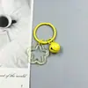Chaveiro Anel de Livro Sino Estrela Pentágono Colorido Transparente Figura de Miçangas Perler Artesanal Feito à Mão Pingente Acessórios de Joia