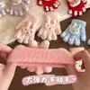 Guantes para Niñas Otoño e Invierno Lindos Dibujos Animados de Conejo Miffy Peluche Cinco Dedos Guantes para Niñas Resistentes al Viento y Cálidos Guantes con Dedos
