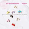 Pingente de arco de 8 mm Mini acessórios de roupas de boneca 6 pontos pequeno botão de metal de pano pequeno pingente acessórios de roupas