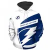 Moletom Masculino Explosões Transfronteiriças com Forro de Fleece Estampa Digital 3D Moletom Masculino Casual Esportivo de Hóquei NHL Pulôver