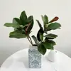 Planta Simulada Hojas de Magnolia al por Mayor Adornos de Camelia Plantas Verdes Flores de Plástico Paisajismo Arreglo Floral Ramas de Magnolia Simuladas Decorativas