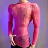 Lobe Ropa Interior Sexy de una Pieza Atuendo de Malla Pura Tentación Sexy Tentación Sexi Malla Abierta en la Entrepierna Medias Uniforme Conjunto de una Pieza Tallas Grandes para Hombre