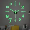 Reloj Creativo DIY de Moda Luminoso Colgante de Pared Doméstico Simple Hora Hora Hora Sin Clavos Silencioso Decorativo de Dormitorio Reloj de Pared