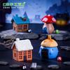 Paisaje en Miniatura Creativo Halloween Casa Luminosa Casa de Madera Casa de Champiñones Hecho a Mano Decoraciones DIY Accesorios Adornos Pequeños