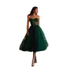 Amazon AliExpress Estación Independiente Comercio Exterior Elegante Encaje Aumentar Vestido de Noche Baile Vestido Midi Multicolor Tubo