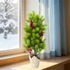 Nuevo árbol de Navidad artificial para eventos navideños, Árbol de Navidad de PVC con bayas rojas y piñas, Adorno decorativo para árbol de Navidad