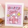 Pintura de Diamantes de Conejo Simple Niños diy Pegatinas de Diamantes Hechas a Mano Texto de Bendición Buena Suerte Pintura de Ladrillos Regalo Venta al por Mayor