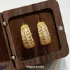 Pendientes de Medio Círculo de Zirconia Microincrustada de Alta Gama Estilo Coreano, Exquisitos y de Moda, con una Estética de Nicho, Diseño Simple y Único