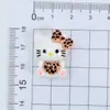 Accesorios de resina DIY accesorios de gato KT de dibujos animados gato con estampado de leopardo gel de crema pasador de pelo hecho a mano funda para teléfono móvil accesorios para hebilla de zapato