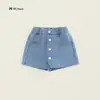 Roupas Infantis Jila Shorts Jeans Femininos 2025 Verão Novo Estilo Coreano Algodão Lavado Calças Culotes para Crianças Pequenas e Médias Atacado Transfronteiriço