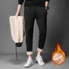 Pantalones de vellón de cordero grueso con forro polar para hombre, cálidos, talla grande, holgados, para deporte, pantalones casuales, fabricantes de pantalones