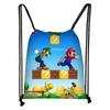 Nueva Bolsa con Cordón de Mario Transfronteriza Mochila Portátil para Exteriores Infantil Estudiante Bolsa de Almacenamiento de Gran Capacidad