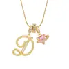 Collar de Alfabeto de 26 Letras Dopamina Popular de Gama Alta Accesorios para Chicas Dulces Estilo Lujo Ligero Collar con Letra