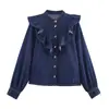 Comercio Exterior Al Por Mayor Otoño Nuevo Estilo Europeo y Americano Camisa Decorativa de Mezclilla en Capas 6147181 Jeans 6147170