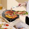 Sartén Parrilla de Piedra Maifan para Uso en Casa y al Aire Libre, Sartén Parrilla Coreana Antiadherente, Placa Caliente Eléctrica para Cocina de Inducción, Portátil