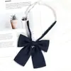 Pajarita de Plumas Femenina Uniforme Jk Color Sólido Estilo Academia Camisa Accesorios de Uniforme Escolar Traje de Marinero Decoración de Lazo Accesorio de Moda