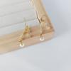 Aretes de Perlas de Agua Dulce Naturales para Mujer, Elegantes Aretes con Borlas, Aretes de Zirconia de Estrella y Luna de Alta Gama para Mujer, Cristal al por Mayor