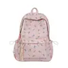 Linda mochila coreana para chica estilo ins, para secundaria y preparatoria, bolsa de doble hombro con oso de dibujos animados, mochila casual versátil estilo bosque