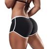 Novos Shorts Europeus e Americanos Transfronteiriços Moda Sexy Cintura Baixa Slim Fit Elástico Plissado Esportivos Shorts de Yoga para Mulheres