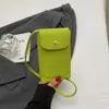 Bolsa Popular de Verano para Teléfono Móvil de Cuero Suave para Mujer 2025 Nuevo Retro Simple Pequeña Bolso Casual Mini Hombro Cuadrado Pequeño