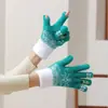 Luvas quentes transfronteiriças para senhoras de inverno com dedos abertos para tela sensível ao toque, forradas com fleece, tricotadas espessas, Ano Novo, Natal, vermelho, versão coreana do novo, atacado