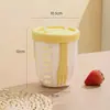 Copo de Frutas Estilo Ins Café da Manhã Copo Salah com Tampa e Anti-vazamento para Exterior e Piquenique Copo Drenante Copo de Aveia Copo de Frutas de Plástico