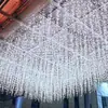 Luces de Tira de Hielo LED Luces de Cortina Solares Luces Coloridas para Exteriores Luces de Cascada Luces de Cadena de Cielo Estrellado Luces Navideñas para Centro Comercial