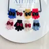 Lindos Guantes de Invierno Peludos Cálidos y Resistentes al Frío a Prueba de Viento para Estudiantes, Ciclismo, de Cinco Dedos, con Lazo, de Felpa y Tejidos para Mujeres