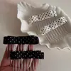 Peine para el Cabello con Lazo de Puntos Blancos y Negros, Pasador de Estudiante Retro Dulce y Sencillo, Accesorio para el Cabello, Versátil Nuevo Estilo
