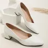 Zapatos de tacón de bloque estilo francés para mujer, Nuevos zapatos de noche estilo hada para Primavera y Otoño 2025, Zapatos elegantes de tacón medio para el trabajo