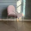 Tocador de Redes Sociales Silla de Maquillaje Silla Transparente Acrílica Dormitorio Balcón Silla de Hada Silla de Comedor Recomendada por Xiaohongshu